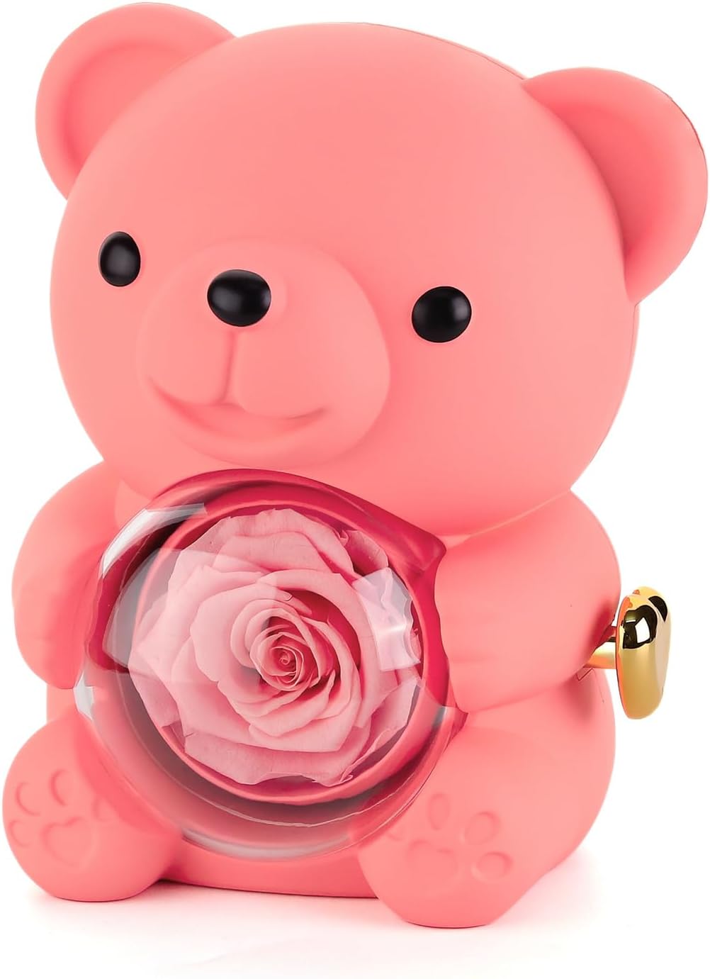 Eternal Rose Bear W/Engraved Necklace